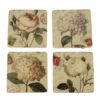 Onderzetters Hortensia en Roos, set van 4