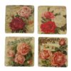 Onderzetters Nostalgische Rozen, set van 4