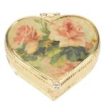 Pillendoosje hartje Roze rozen