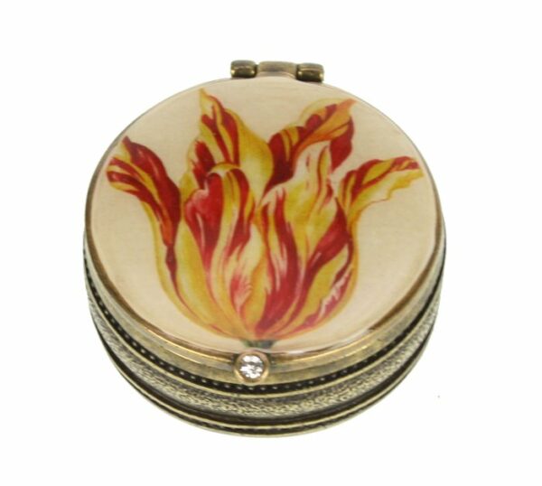Pillendoosje Tulp geel rood