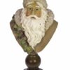 Kerstman beeld op voet bruin