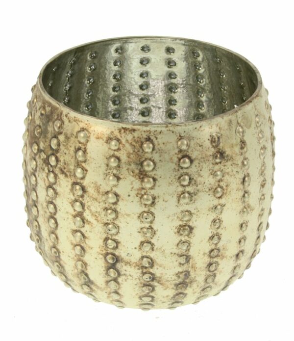 20R011 vaas zandkleur stippen