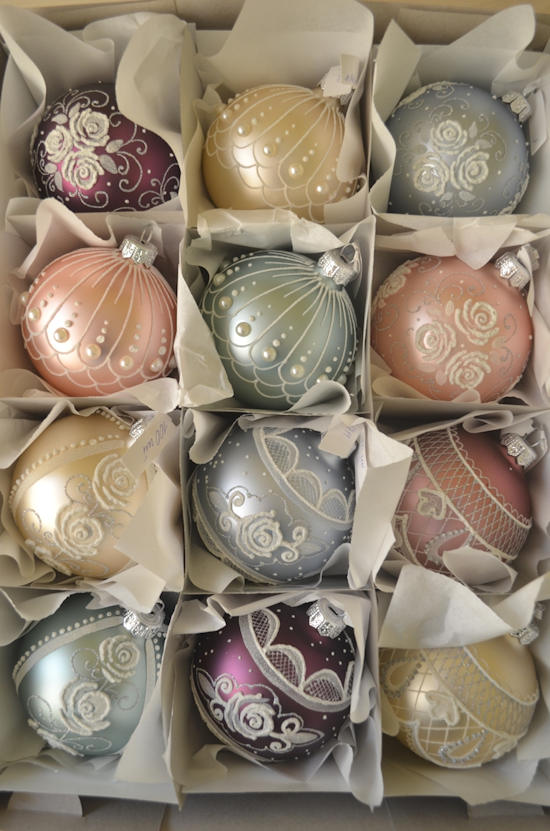 Kerstbal pastel set van 12