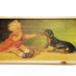 kisteje teckel boven Geschenkkistje teckel