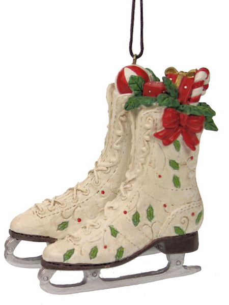 Schaatsen wit kerstornament Schaatsen wit kerstornament