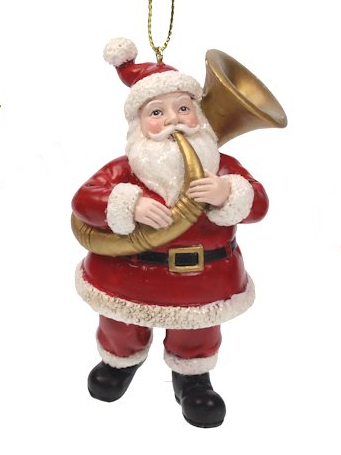 Kerstman met tuba kerstornament Kerstman met tuba kerstornament