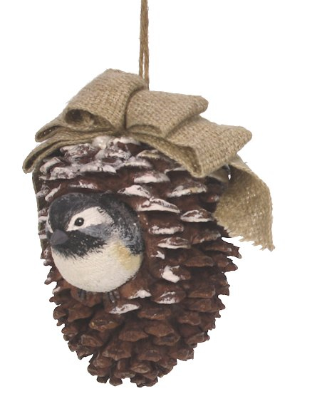 Vogel in dennenappel ornament Vogel in dennenappel ornament