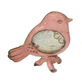 Fotolijstje vogeltje roze