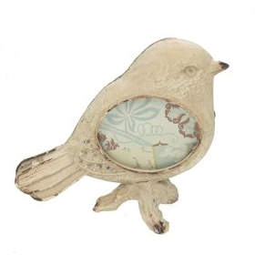 Fotolijstje vogeltje wit