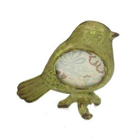 Fotolijstje vogeltje groen