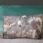 Kussen turquoise blauw velours