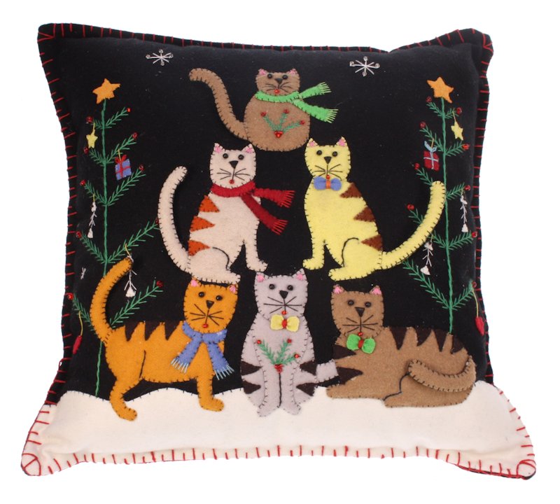 Kussen Katten Kerstboom