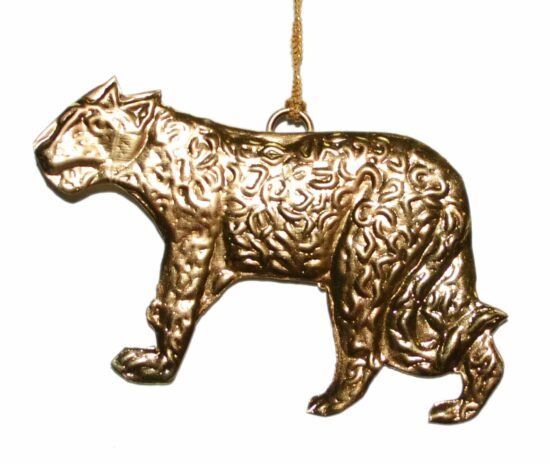 Tijger ornament metaal goudkleurig