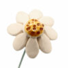 Keramische bloem Kamille wit op prikker