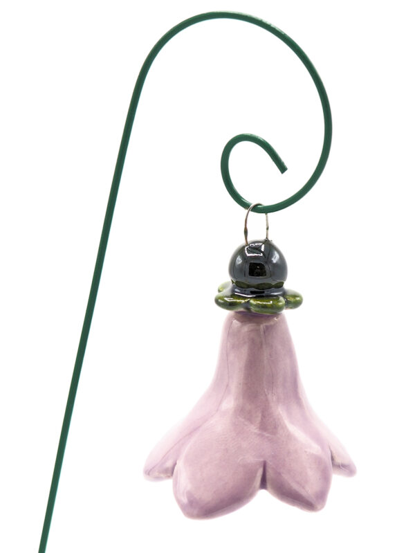 Keramieken bloem Campanula Lila met prikker B028