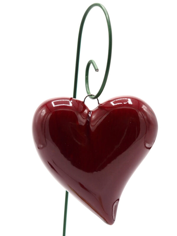 Hartje rood van keramiek incl prikker