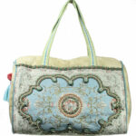 Tas groot Jacquard lichtblauw