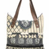 Tas Ibiza Style blue denim met leren hengsels