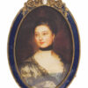 Fotolijstje ovaal blauw antiek goud