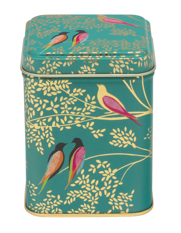 Theeblikje Sara Miller London Vogels turquoise