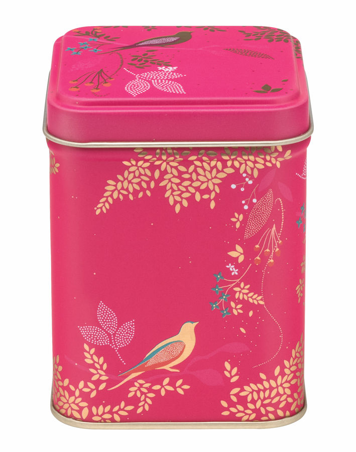 Theeblikje Sara Miller London Vogels pink