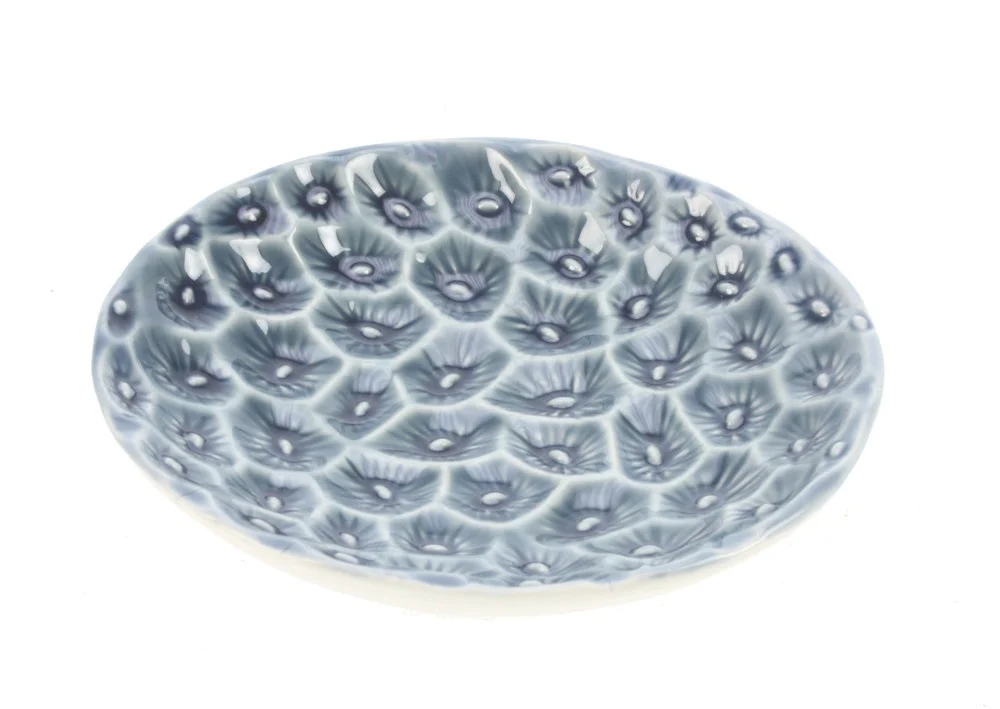 Schaaltje blauw keramiek Ø12x2cm