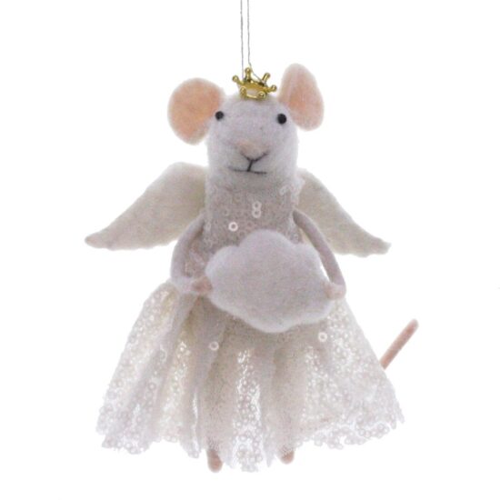 Ornament vilt Engel muis met wolk