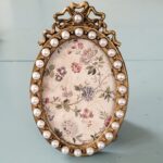 fotolijstjes met strikje en pareltjes