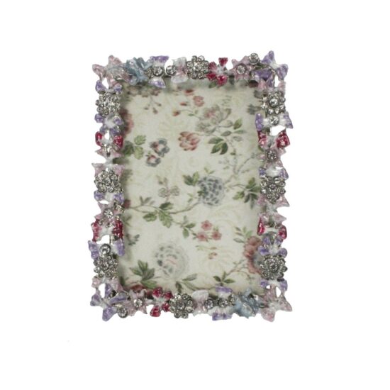 Fotolijstje bloemen-strikjes pastel