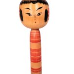 Japanse Kokeshi, hout, handbeschilderd