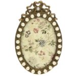 Fotolijstje ovaal goudkleurig strikje