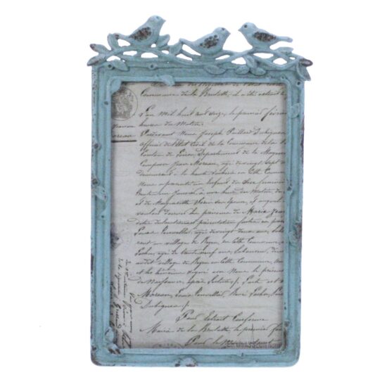 Fotolijstje vogeltjes lichtblauw