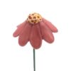 Keramische bloem Kamille mauve op prikker