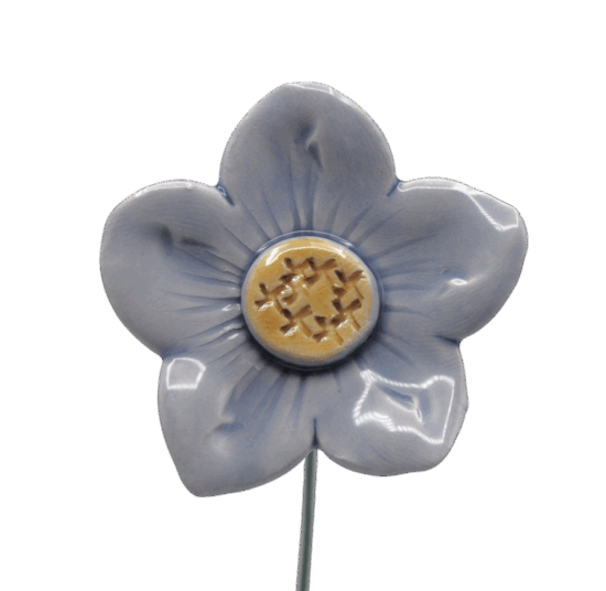 Keramieken Petunia blauw op prikker