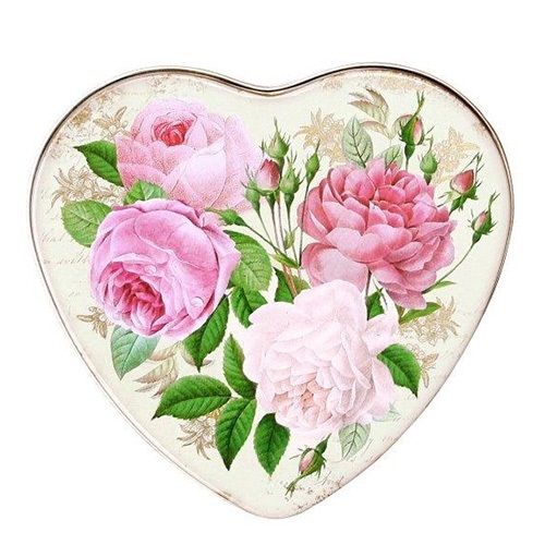Blik Hart met rozen