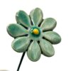 Keramieken bloem Madeliefje mint mini op prikker