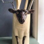 Pollepelpot schaap zwart-wit in keuken