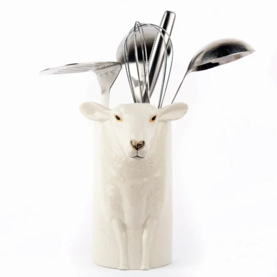 Pollepelpot schaap wit