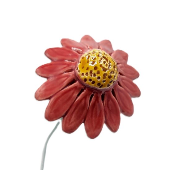 Keramische bloem Echinacea mauve