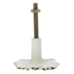 Meubelknop bloem ornament antiek look wit