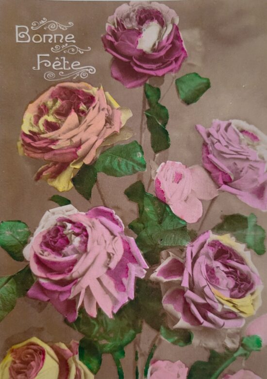Ansichtkaart Rozen - Bonne Fête