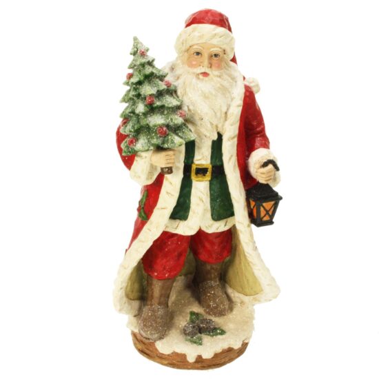 Kerstman met lantaarn/ kerstboom